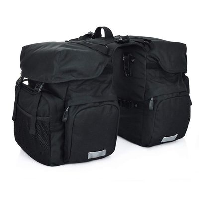 C/H 50L Waterproof Rear Side Seat Saddlebags with Rain Cove for Motorcycle Bike Carrier Scooter Bag Travel Bag Bicycle Commuting Bag