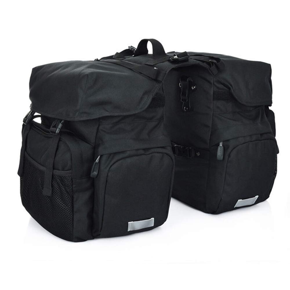 C/H 50L Waterproof Rear Side Seat Saddlebags with Rain Cove for Motorcycle Bike Carrier Scooter Bag Travel Bag Bicycle Commuting Bag