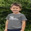 Bold Big Cousin T-Shirt for Girls and Boys Fun Family Outfits Granite Heather Shirt 12 Months view 2