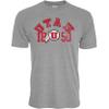 Blue 84 Men's Utah Utes T Shirt Tri-Blend Heather Gray, Utah Utes Heather Gray, Large view 1