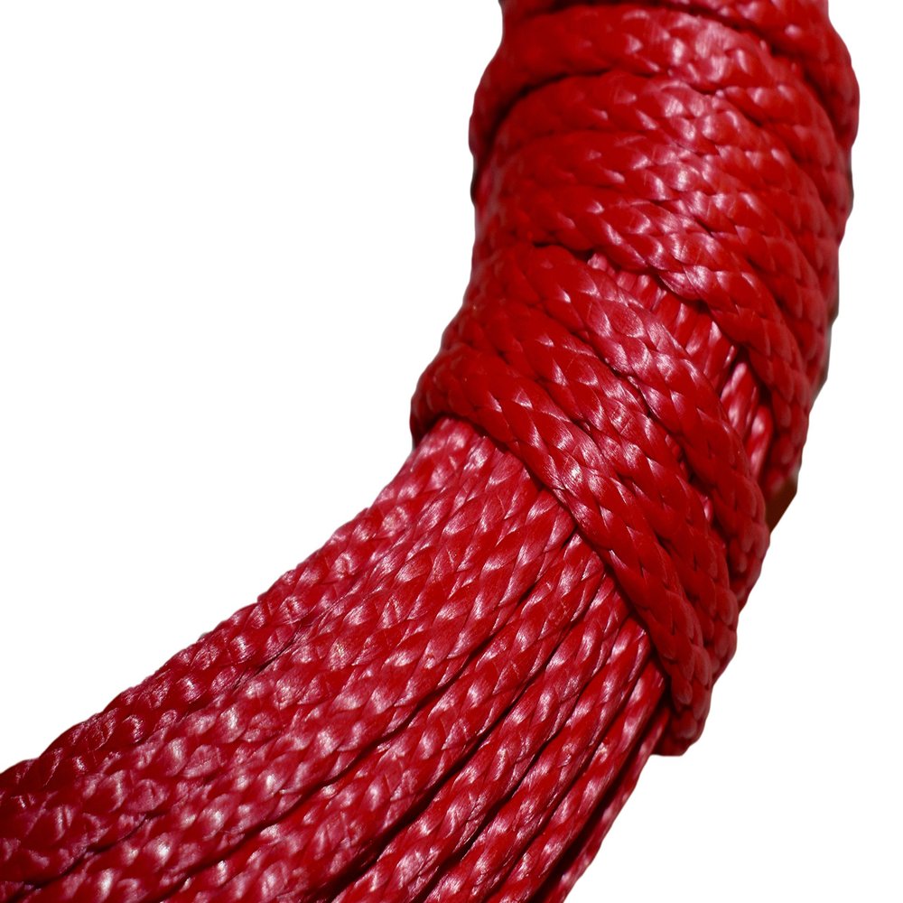 Samson Amsteel Blue Rope 7/64" Diameter, Multiple Lengths and Colors, Dyneema Fiber HMPE, High Strength, Low Stretch, 1600lb Average Tensile Strength (150 ft. Hank, Red)