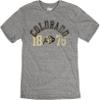 Blue 84 Men's Colorado Buffaloes T Shirt Tri-Blend Heather Gray, Colorado Buffaloes Heather Gray, XX-Large view 3