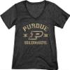 Blue 84 Women's Purdue Boilermakers T Shirt Tri-Blend Mascot, Purdue Boilermakers Black, Large view 3