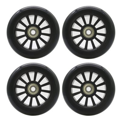 2Pcs 100mm Scooter Wheels with Plastic Core and ABEC-7 Bearing 100mm Kick Scooter Wheels Replacement Wheel for Razor/Lucky Envy/Vokul Scooters