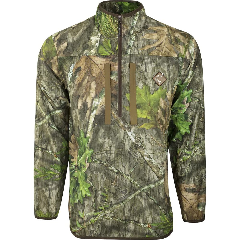 Drake Waterfowl Tech 1/4 Zip with Spine Pad Obsession Medium