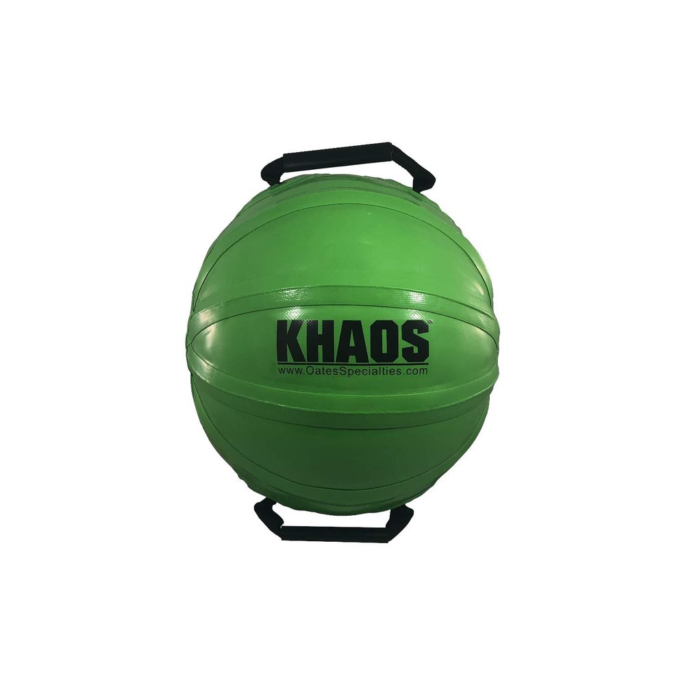 Khaos Water Ball | Durable Exercise Tool with Reinforced Handles (Green w/Fixed Handles)