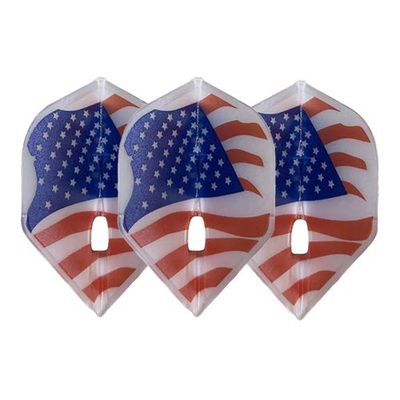 LSTYLE L1 Standard Dart Flights  PRO  USA Flag Version 1  1 Set  Pre-Molded
