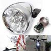 Vintage Retro Bicycle Bike Front Light Lamp 7 LED Fixie Headlight with Bracket (Silver) view 1