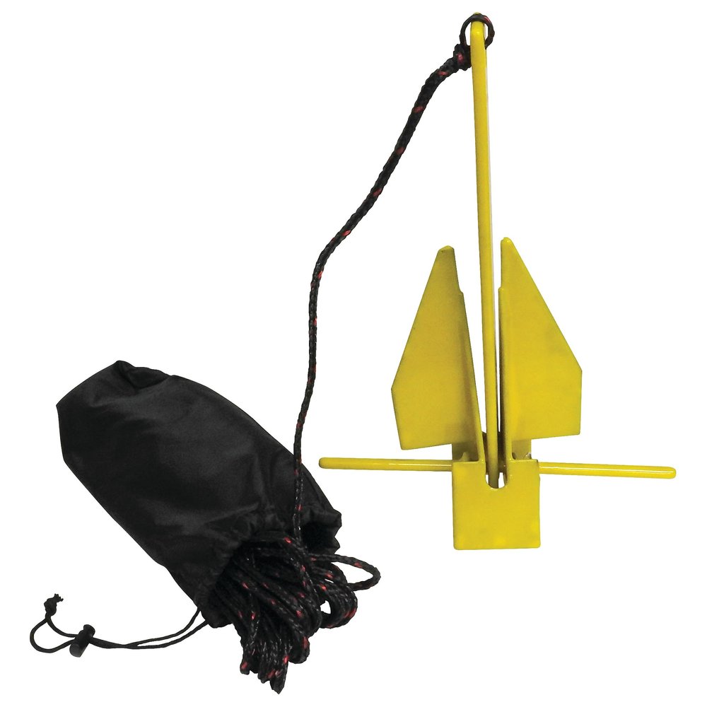 Extreme Max 3006.6716 BoatTector Complete PWC Fluke Anchor Kit with Rope and Marker Buoy - 4.5 lbs., Yellow