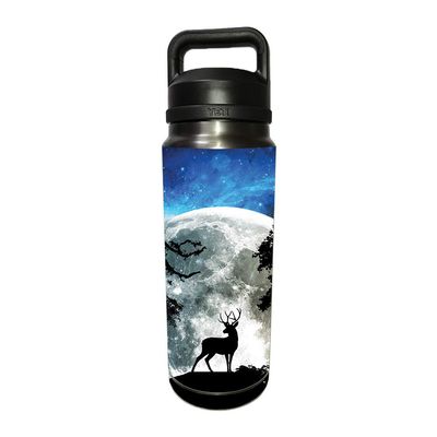 MightySkins Skin Compatible with YETI Rambler 26 OZ Bottle - Moonlight Deer | Protective, Durable, and Unique Vinyl Decal wrap Cover | Easy to Apply, Remove, and Change Styles | Made in The USA