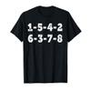 1 5 4 2 6 3 7 8 Engine Strokes Diagram T-Shirt view 1
