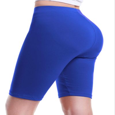 Design by Olivia Women's Basic Solid Active Yoga Biker Shorts Bright Blue S