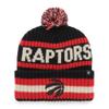 47 NBA Bering Cuffed Knit Pom Beanie Hat, Adult (Toronto Raptors Black) view 1