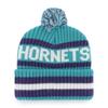 47 NBA Unisex-Adult Team Color Officially Licensed Primary Logo Bering Sport Knit Cuffed Pom Beanie Cold Weather Hat -Charlotte Hornets Teal view 2
