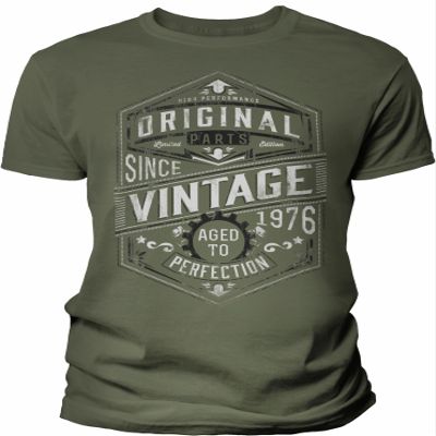 50th Birthday Gift Shirt for Men - Vintage 1976 Aged to Perfection - Gear - Military-002-4X