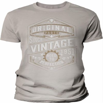 75th Birthday Gift Shirt for Men - Vintage 1951 Aged to Perfection - Gear - Sand-004-4X