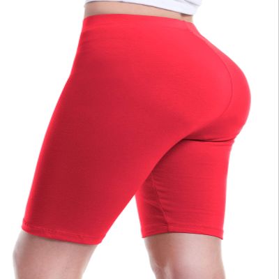 Design by Olivia Women's Basic Solid Active Yoga Biker Shorts Ruby M