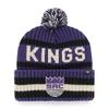 47 NBA Unisex-Adult Team Color Officially Licensed Primary Logo Bering Sport Knit Cuffed Pom Beanie Cold Weather Hat -Sacramento Kings Purple view 1