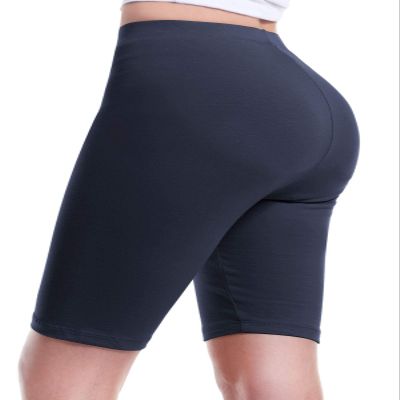Design by Olivia Women's Basic Solid Active Yoga Biker Shorts Navy L