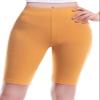 Design by Olivia Women's Basic Solid Active Yoga Biker Shorts Mustard S view 2