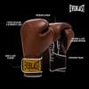 Everlast 1910 Leather Boxing Gloves | Vintage Training Gloves for Men and Women | Hook and Loop with Triple-Layer Foam | Heavy Bag & Fitness Training view 4