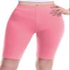 Design by Olivia Women's Basic Solid Active Yoga Biker Shorts Bright Pink S view 2