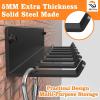 BRTGYM Gym Rack Organizer, Home Gym Accessories Hanger, Wall Mount Hooks for Olympic Barbells, Row Handles, Bats or Tools (E-Book Instruction Included) view 2