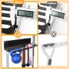 BRTGYM Gym Rack Organizer, Home Gym Accessories Hanger, Wall Mount Hooks for Olympic Barbells, Row Handles, Bats or Tools (E-Book Instruction Included) view 4