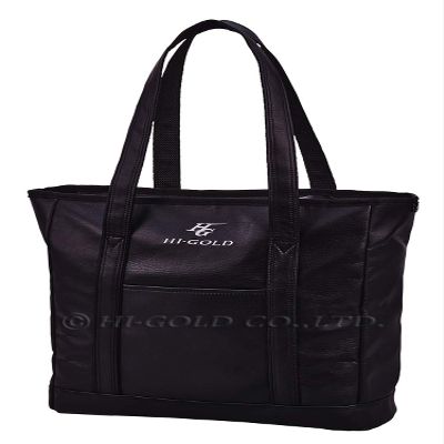 HI-GOLD HB-50V Synthetic Leather Tote Bag, Vertical Type, Black