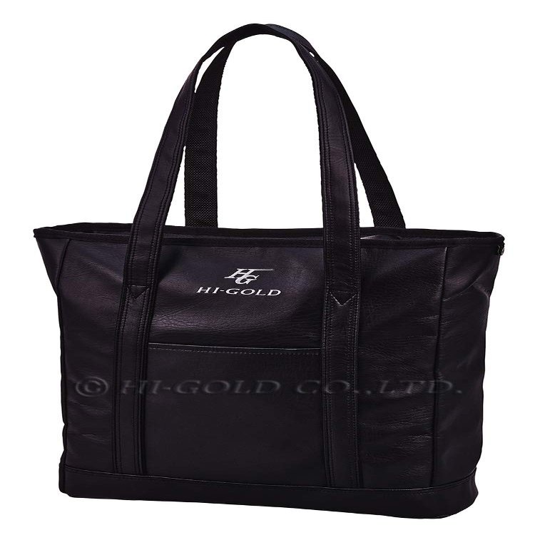 HI-GOLD HB-50V Synthetic Leather Tote Bag, Vertical Type, Black