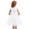 Flower Girl Petal Lace Dress Princess Kids Formal Wedding Bridesmaid Pageant Party Dress Toddler Baby Girls First Communion Birthday Dance Prom Gown Puffy Tulle Ball Dresses White - Short 2-3 Years view 3