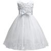Flower Girl Petal Lace Dress Princess Kids Formal Wedding Bridesmaid Pageant Party Dress Toddler Baby Girls First Communion Birthday Dance Prom Gown Puffy Tulle Ball Dresses White - Short 2-3 Years view 4
