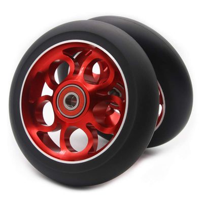 2Pcs 110mm Pro Scooter Wheels with ABEC 9 Bearings Fit for MGP/Razor/Lucky Envy/Vokul Pro Scooters Replacement Wheels (A-Red)