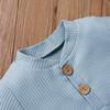 Newborn Baby Boy Girl Summer Clothes Ribbed Sleeveless Bodysuits Rompers Tops+Shorts Pants 2PCS Outfits Set Toddler Clothes (Blue Summer Clothes, 6-12 Months) view 4