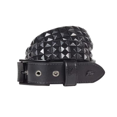 Triple S Studded Leather Belt in Matt Black size 40" - 42" Waist (XL)