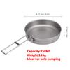 Lixada Ultralight Titanium Frypan Outdoor Camping Hiking Picnic Cooking Frying Pan with Folding Handle view 2