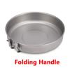 Lixada Ultralight Titanium Frypan Outdoor Camping Hiking Picnic Cooking Frying Pan with Folding Handle view 3