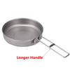 Lixada Ultralight Titanium Frypan Outdoor Camping Hiking Picnic Cooking Frying Pan with Folding Handle view 4