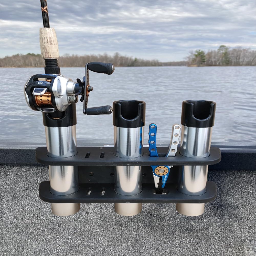 Brocraft Rod Storage for Alumacraft Boat/AlumaTrac Bracket System 3 Rods Storage