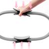 Yoga Ring, Pilates Circle for Home Gym Exercises Strengthens Core Muscles Fitness Ring for All Levels and Sit Stand Lie Positions(Grey) view 2