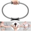 Yoga Ring, Pilates Circle for Home Gym Exercises Strengthens Core Muscles Fitness Ring for All Levels and Sit Stand Lie Positions(Grey) view 4