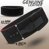 RAD Lever Weight Lifting Gym Belt for Men & Women, Size 25-42 Inches, Thick 10MM & Width 4 Inch, Jet Black Leather view 2
