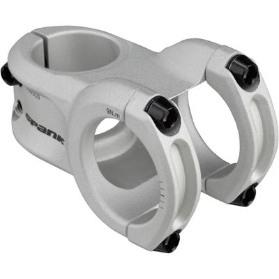 Spank Spoon 350 Stem,Raw Silver,45mm Chamfered bar clamp, Ultra-short stack height, Bicycle Stem, Ideal for ASTM 5, All mountain, enduro, trail, free ride, DJ, E-Bike