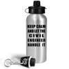 Art by Chelsydale Funny Gifts for Civil Engineer - Keep Calm Handle It Water Bottle Tumbler 20oz Reusable Drinkware - Engineering Dept Engr Grad Student Land Construction Appreciation Cute Gag Idea view 2