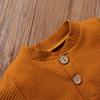 Newborn Baby Boy Girl Summer Clothes Ribbed Sleeveless Bodysuits Rompers Tops+Shorts Pants 2PCS Outfits Set Toddler Clothes (Brown Summer Clothes, 6-12 Months) view 3