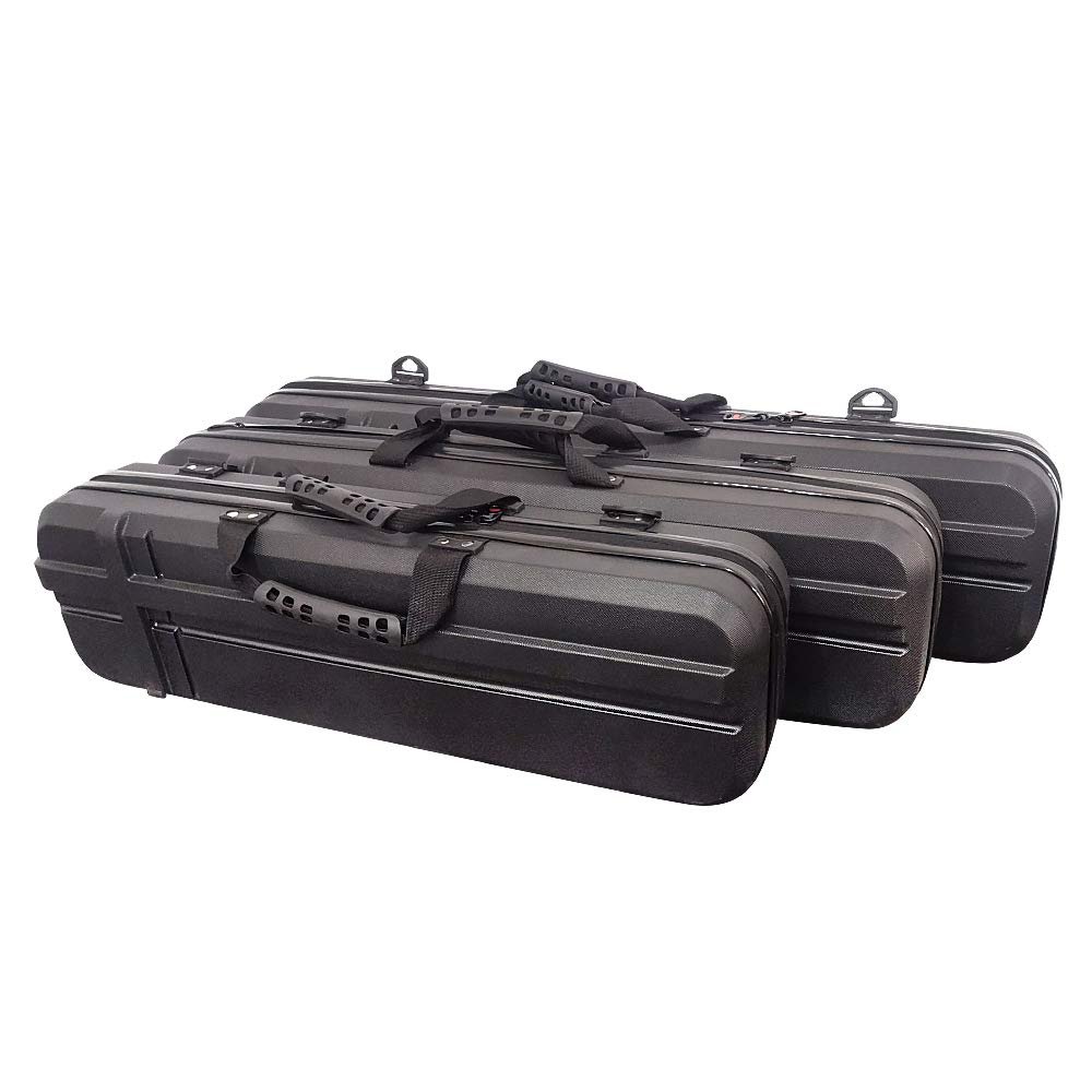 AMEYXGS Takedown Recurve Bow Case Hard Bow Carry Storage Box Arrow Holder for Archery Hunting Shooting (Black, M:31.5"x7.9"x5.1")
