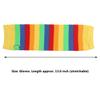 Aislor Women's Rainbow Striped Socks Knitted Stretch Knee High Stockings Long Arm Warmer Fingerless Mitten Gloves Set Yellow Socks view 4