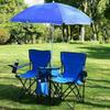 888Warehouse Portable Folding Picnic Double Chair W/Umbrella Table Cooler Beach Camping Chair, Blue - Fishing Travel Outdoor view 2