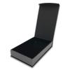 1 Qty - Metallic Seal Grey Magnetic Flap Necklace Jewelry Box - Textured Gift Box view 3
