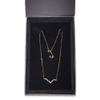 1 Qty - Metallic Seal Grey Magnetic Flap Necklace Jewelry Box - Textured Gift Box view 4